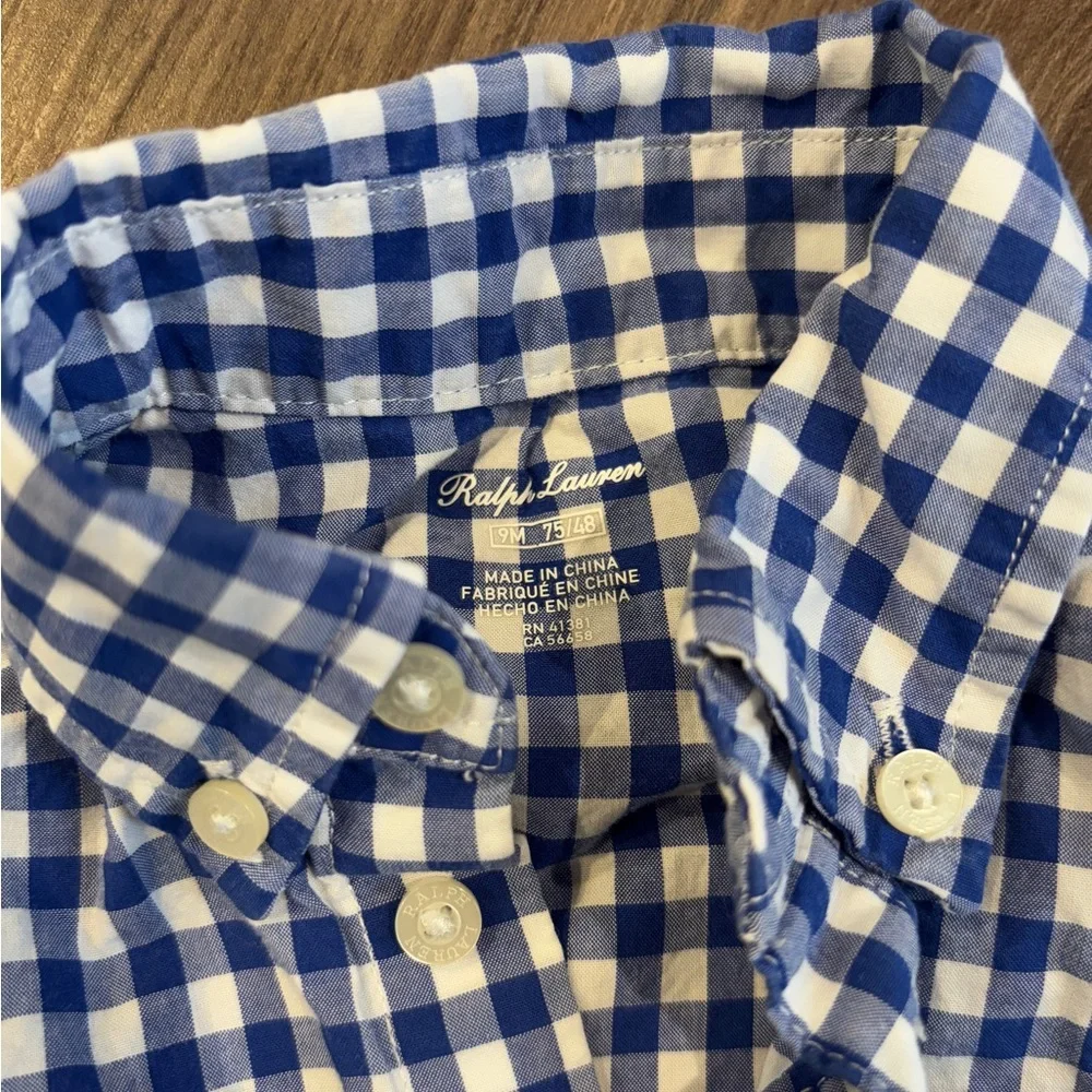 Ralph Lauren Gingham Shortall 9 Months